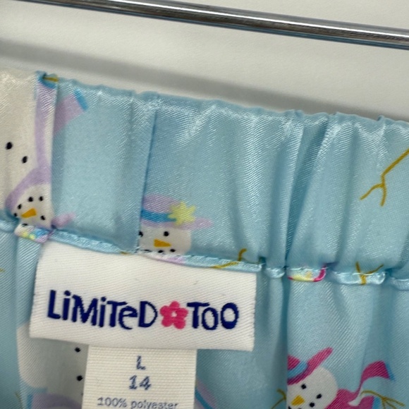 VTG. Limited Too Girls Sz 14 (L) Snowman Print Pajamas Lounge Sleep Pants 2931 - Picture 4 of 6